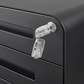 3 Drawer Mobile File Cabinet Under Desk Office,Simple Style Versatile Storage Cabinet for Legal/Letter/A4 Files, 5 Wheel Design Anti-Tilting Cold Rolled Steel Waterproof Moisture-Proof Black Livingsource