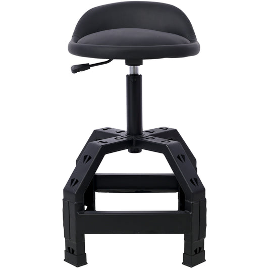 Pneumatic 360 Degree Swivel Stool, Mechanics Rolling Creeper Seat, Heavy Duty  Mechanics Stool,black