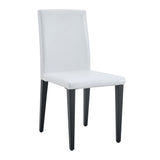 Set of 2 White PU Dining Chairs with Black Metal Legs: 35.4' High, Ergonomic 18.5' Backrest, 17'×16' Sponge Seat, Stylish & Comfortable for Dining Room, Home Office & Living Space SolidRoot Buy Furniture USA