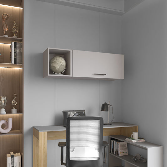 Aster 47' W Wall Cabinet with Lift Up Door Cabinet and Open Shelf SolidRoot Buy Furniture USA