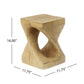MGO Twist Shape Side Table, Wood-like texture, Natural Color Livingsource