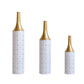 Floor Metal Vases Decorated White Metal vases Set of 3 gorgeous home decoration large glazed metal vases 24in/28.7in/33.5in height Livingsource