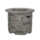 Outdoor 32" Round MgO Propane Fire Pit, Grey Top - 40,000 BTU - SolidRoot Buy Furniture USA