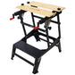 Multifunctional Workbench, Portable Foldable Workbench, Holds Up to 550 Pounds, with Adjustable Jaws, Vertical Clamping and Four Adjustable Rotating Pins, Suitable for DIY, Woodworking Livingsource