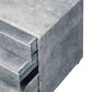 Jurgen Faux Concrete & Silver Finish File Cabinet Livingsource