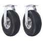 4PCS 10IN CASTER pneumatic tire(2PCS SWIVEL+2PCS RIGID), Caster Wheel, Swivel Plate, Steel Hub with Ball Bearings, 5/8-Inch Bore Centered Axle -black Livingsource