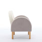 Accent Chair Sofa, Toddler Fabric with Solid Wooden Frame,Rainbow Design Livingsource