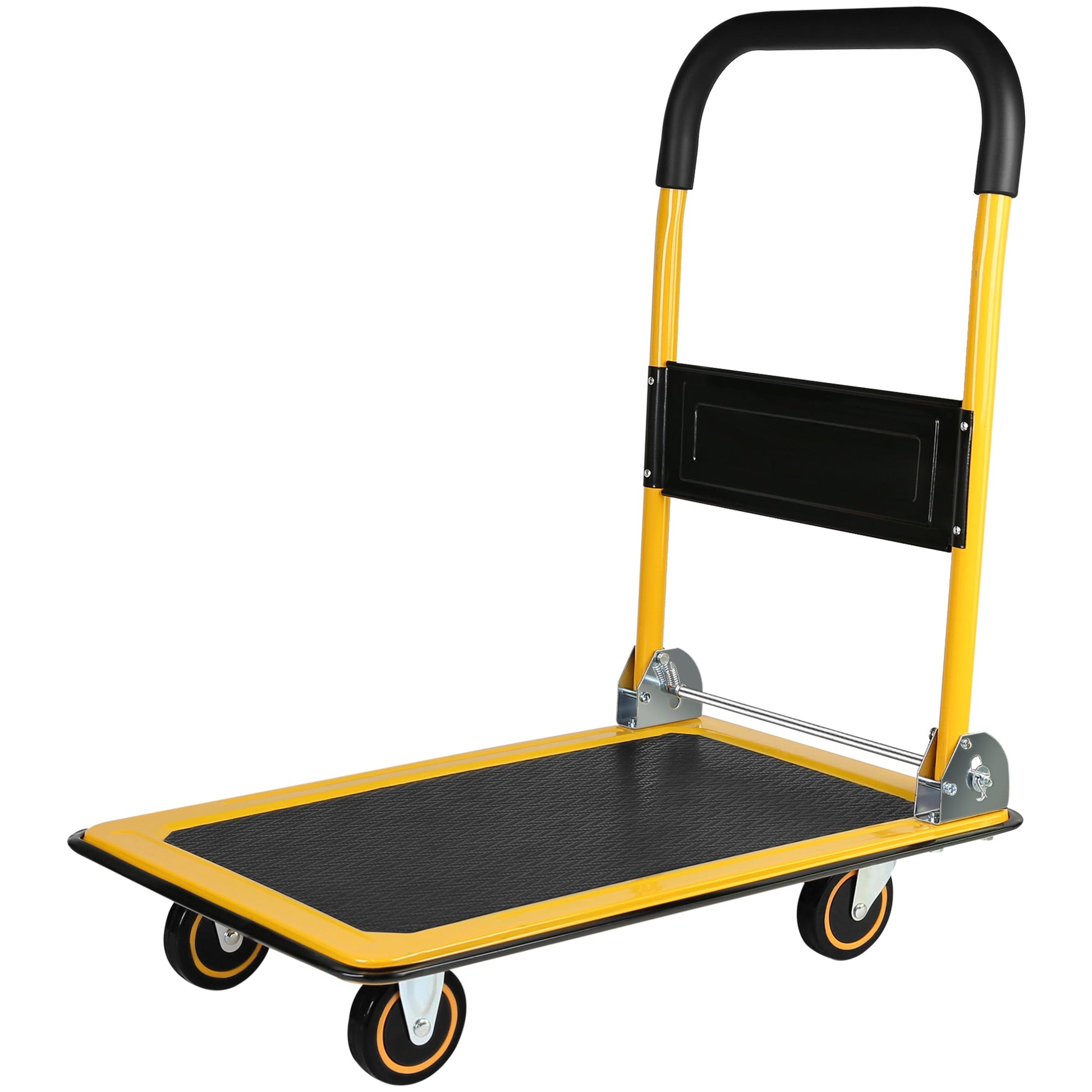 Moving Platform Hand Truck Home Large Foldable Push Cart Dolly 330 lbs Capacity  Heavy Duty Space Saving Collapsible Swivel Push Handle Flat Bed Wagon SolidRoot Buy Furniture USA