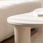 Cloud Coffee Table, 35.43" Irregular Cream Beige Coffee Table with 3 Legs, Modern Center Table for Living Room, Indoor Tea Table, Easy Assembly Livingsource