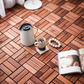 Acacia Wood Interlocking Deck Tiles Checker Pattern, 10PCS 12" x 12" Square Brown Acacia Hardwood Outdoor Flooring for Patio, Bancony, Pool Side,... - SolidRoot Buy Furniture USA