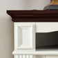 Corner Mantel Cabinet for Living Room or Bedroom with 23 inch Fireplace Insert Heater for the Perfect Ambiance Livingsource