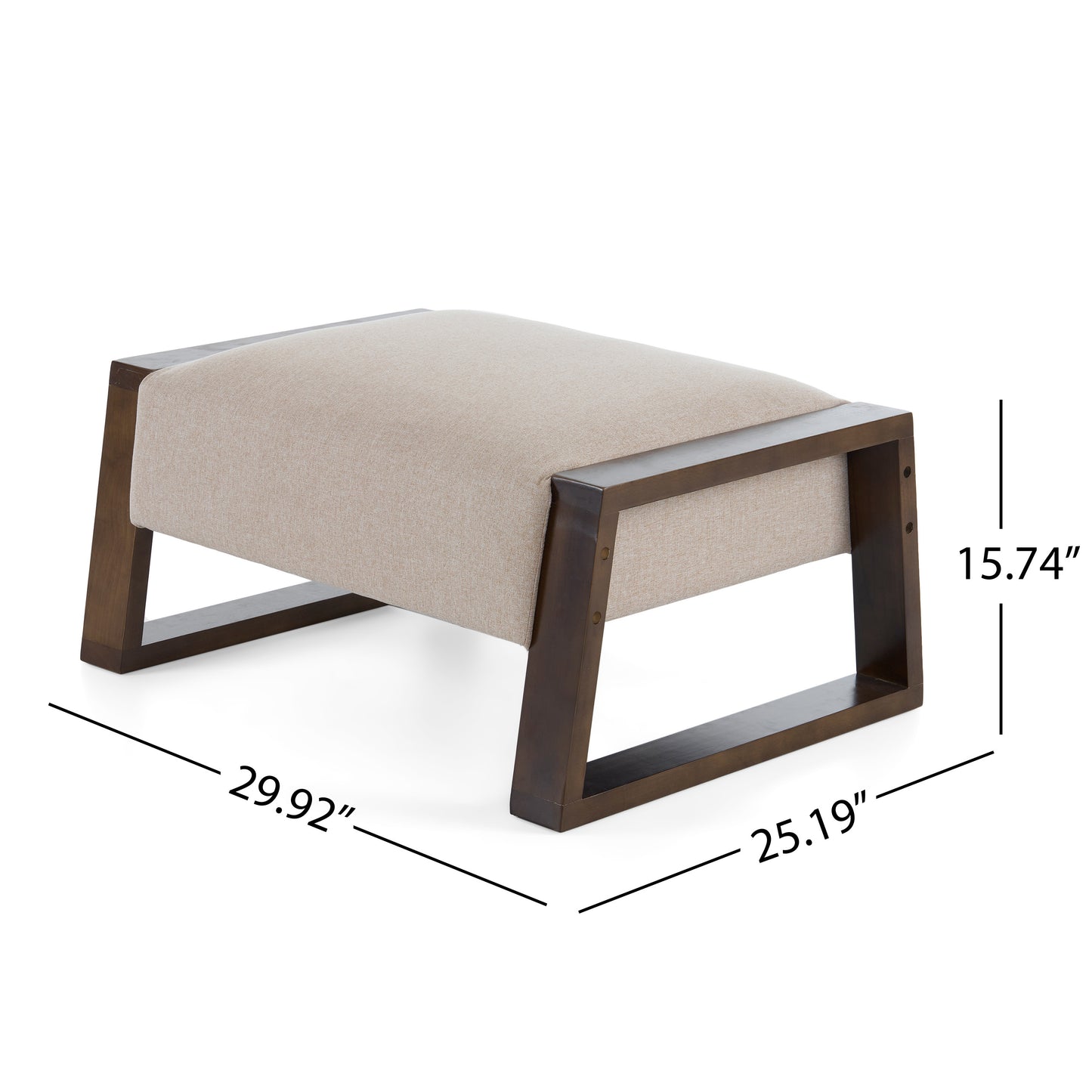 Sleek and Stylish Ottoman, Beige