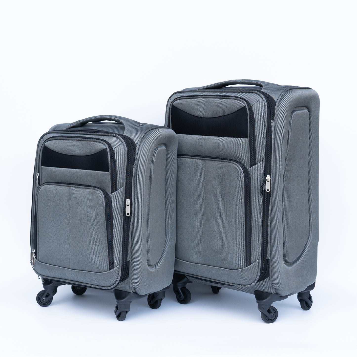 (20+24) Two-piece suitcase suitcase set Oxford trolley case without password lock universal wheel  GRAY SolidRoot Buy Furniture USA