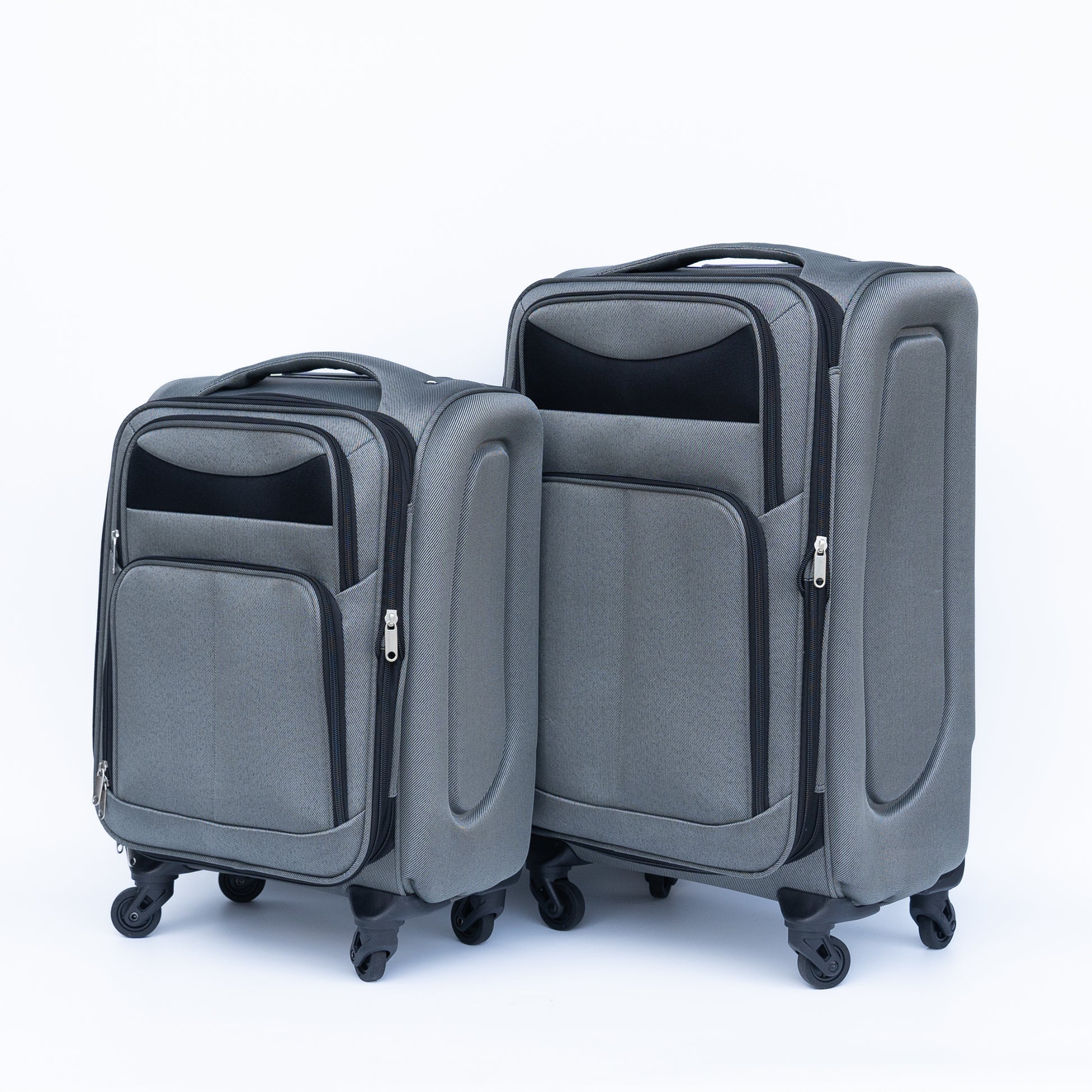 (20+24) Two-piece suitcase suitcase set Oxford trolley case without password lock universal wheel  GRAY SolidRoot Buy Furniture USA