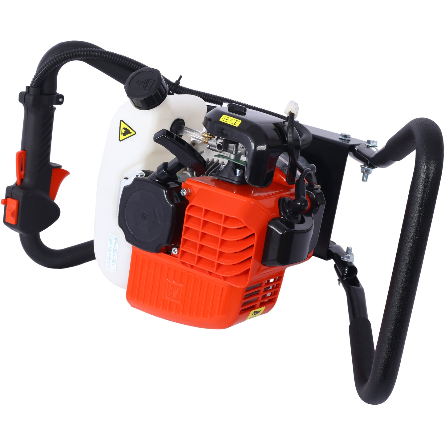 V-Type 52CC 2 Stroke Gas Post Hole Digger One Man Auger EPA Machine Plant Soil Digging Fence,red