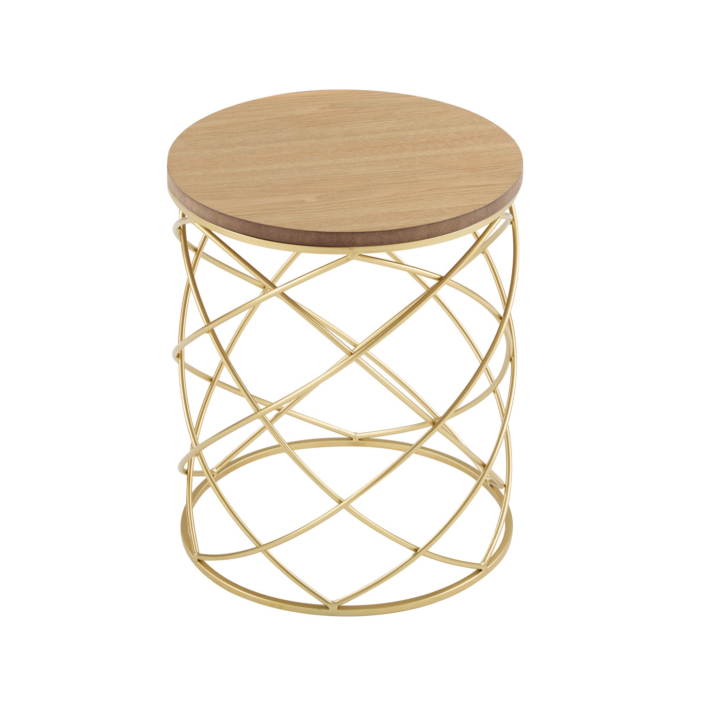 Golden Side table [MDF TOP+ METAL FRAME]