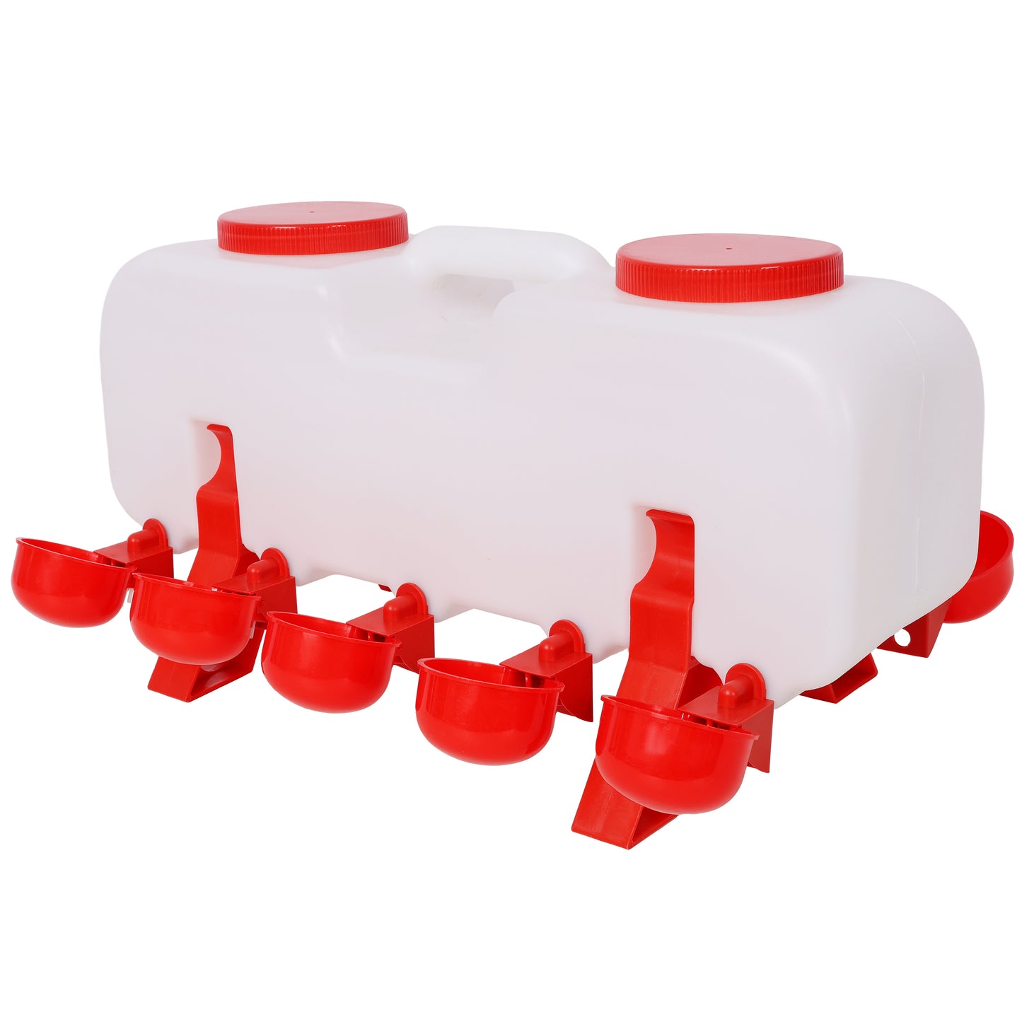 Semi-Automatic Chicken Waterer with 10 Drinking Cup,Easy Disassembly and Cleaning Water Dispenser,for Chickens Ducks and Geese SolidRoot Buy Furniture USA