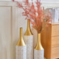 Floor Metal Vases Decorated White Metal vases Set of 3 gorgeous home decoration large glazed metal vases 24in/28.7in/33.5in height Livingsource