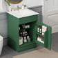 20" Bathroom Vanity with Sink, Vanity Cabinet with Door Shelf and Adjustable Shelf, Green Livingsource