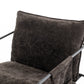 2 Chairs in 1 Box, Upholstered hanging armchair with arm pocket metal frame, crushed foam cushions and skin-friendly braid for living room and bedroom. Dark Gray Livingsource