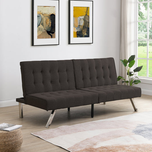 WOOD FRAME, STAINLESS LEG, FUTON, SOFA BED Espresso Livingsource