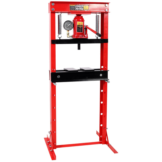 20Ton Bottle Jack Shop Press with Gauge, Bend, Straighten, or Press Parts, Install Bearings, U-Joints, Bushings, Ball Joints, and Pulleys,Red SolidRoot Buy Furniture USA