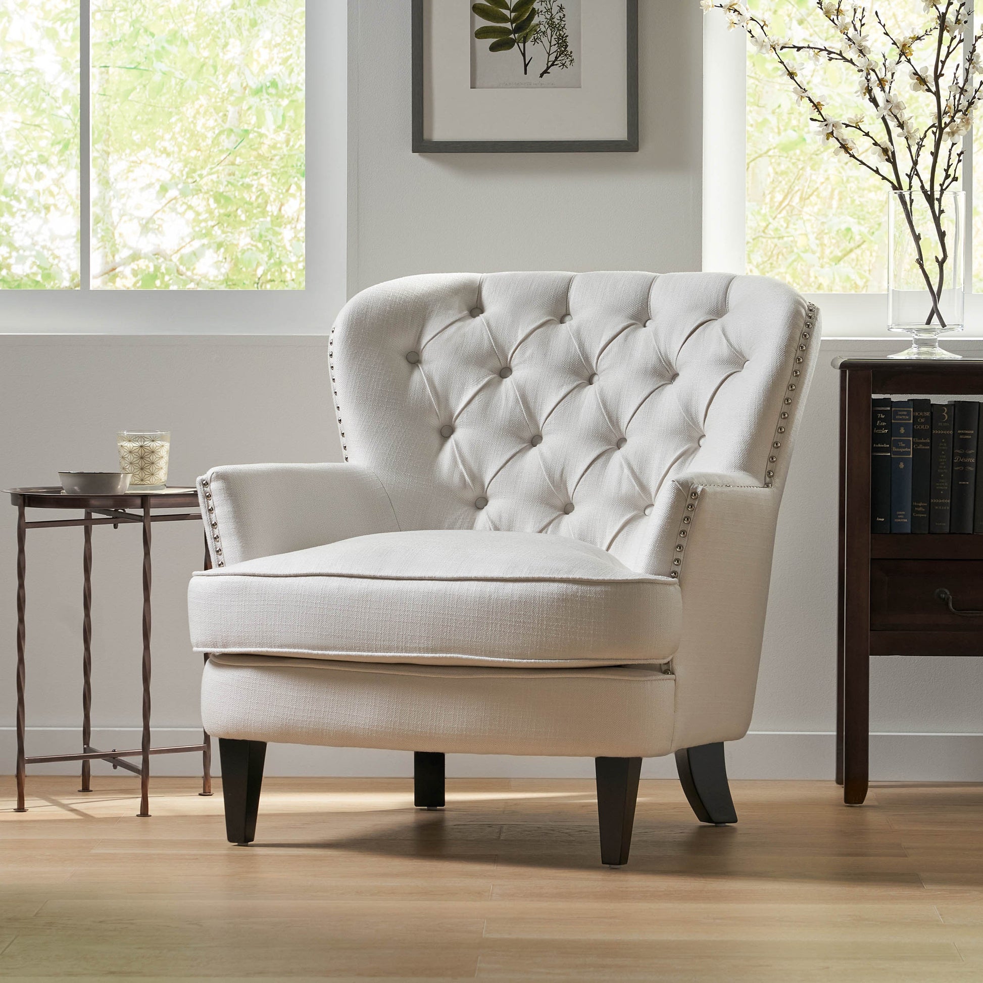 Modern Accent Chair Upholstered Foam Filled Living Room Chairs Comfy Reading Chair Mid Century Modern Chair , Armchair for Living Room Bedroom SolidRoot Buy Furniture USA