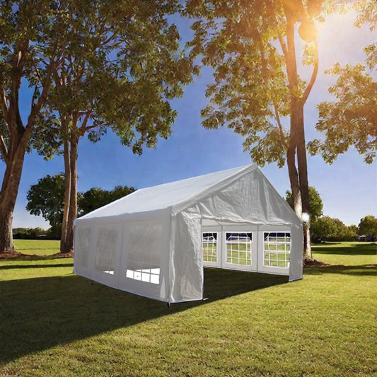 20x20 Feet Party Tent Heavy Duty Marquee Canopy Outdoor Wedding tent Carport Events Shelter Tent for Parties BBQ with Storgae Carry Bags SolidRoot Buy Furniture USA