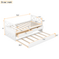 Multi-Functional Daybed with Drawers and Trundle, White - SolidRoot Buy Furniture USA