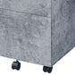 Jurgen Faux Concrete & Silver Finish File Cabinet Livingsource