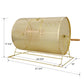 Raffle Drum,Holds 10000 Tickets or 300 Ping Pong Balls, Metal Lottery Spinning Drawing with Wooden Turning Handle, 14.8 x Ø21.26 inch Brass Plated Raffle Ticket Spinning Cage, for Bingo Ballot Livingsource
