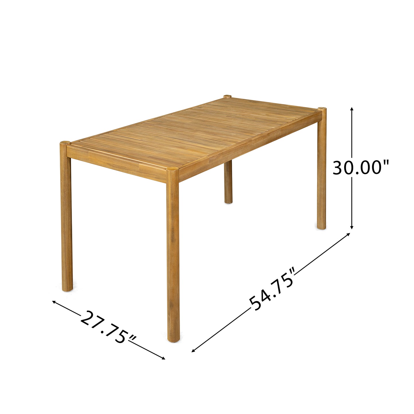 Acacia Wood Outdoor Dining Set of 5, Patio Dining Furniture Set with 1 Table 2 Benches 2 Chairs, Teak and  Beige