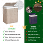 EVG Laundry Hamper With Lid PE Rattan Powder Coating Frame Clothes Hampers with 01 Removable Bags, 100L, Gray Color - SolidRoot Buy Furniture USA
