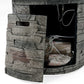 Outdoor 32" Round MgO Propane Fire Pit, Grey Top - 40,000 BTU - SolidRoot Buy Furniture USA