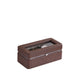 8" Long Tempered Glass and Leather 4-Slot Watch Display Case, Brown - SolidRoot Buy Furniture USA