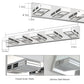 LED Modern Chrome Makeup Light, 5-Lights Acrylic Chrome Makeup Mirror Light - SolidRoot Buy Furniture USA
