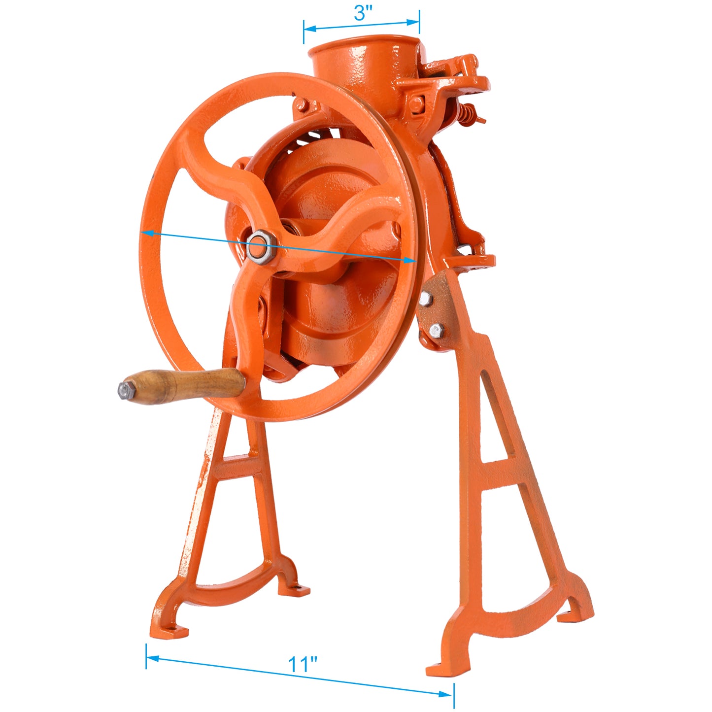 Hand Corn Sheller Heavy Duty Shelling Machine Manual Farm Corn Thresher Corn Remover Tools Hand Sheller with Wooden Handle Cast Iron Manual Thresher