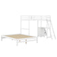 Twin over Full Bunk Bed with Built-in Desk and Three Drawers,White - SolidRoot Buy Furniture USA