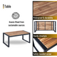 4-Piece Patio Furniture Set Outdoor Balcony Porch Garden Backyard Lawn Furniture Acacia Wood Table Top, Morden Black and Light Brown - SolidRoot Buy Furniture USA