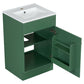 20" Bathroom Vanity with Sink, Vanity Cabinet with Door Shelf and Adjustable Shelf, Green Livingsource