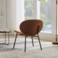 Mid-Century Modern Shell Chair Single Side Chair Tripod,Orange fabric Lounge Chair in Walnut Finish Comfortable Backrest,Orange color,SW1871OG Livingsource