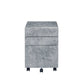 Jurgen Faux Concrete & Silver Finish File Cabinet Livingsource