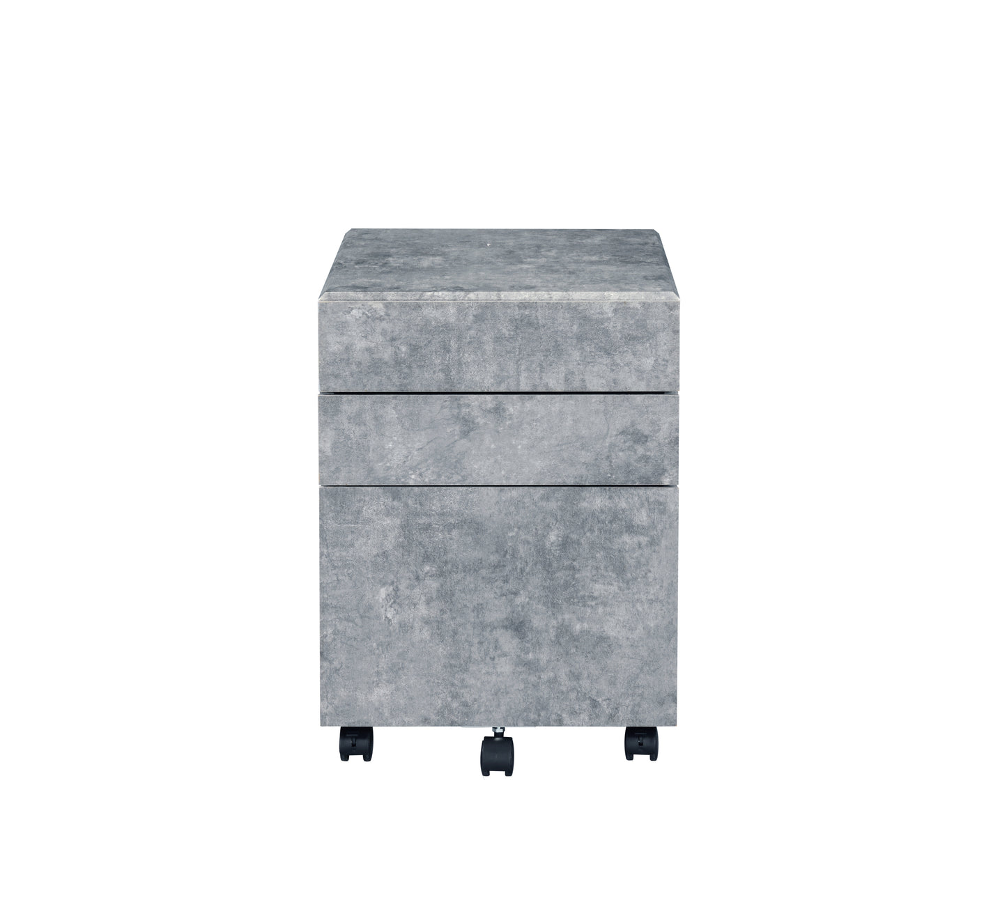 Jurgen Faux Concrete & Silver Finish File Cabinet