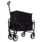 Minimeetall Multi-use Bag Collapsible Foldable Wagon Cart Beach Wagon Heavy Duty Utility Cart Utility Wagon Grocery Cart for for Camping ,3pcs  plastic Liner bag /Cover ,black Livingsource