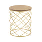 Golden Side table [MDF TOP+ METAL FRAME] Livingsource