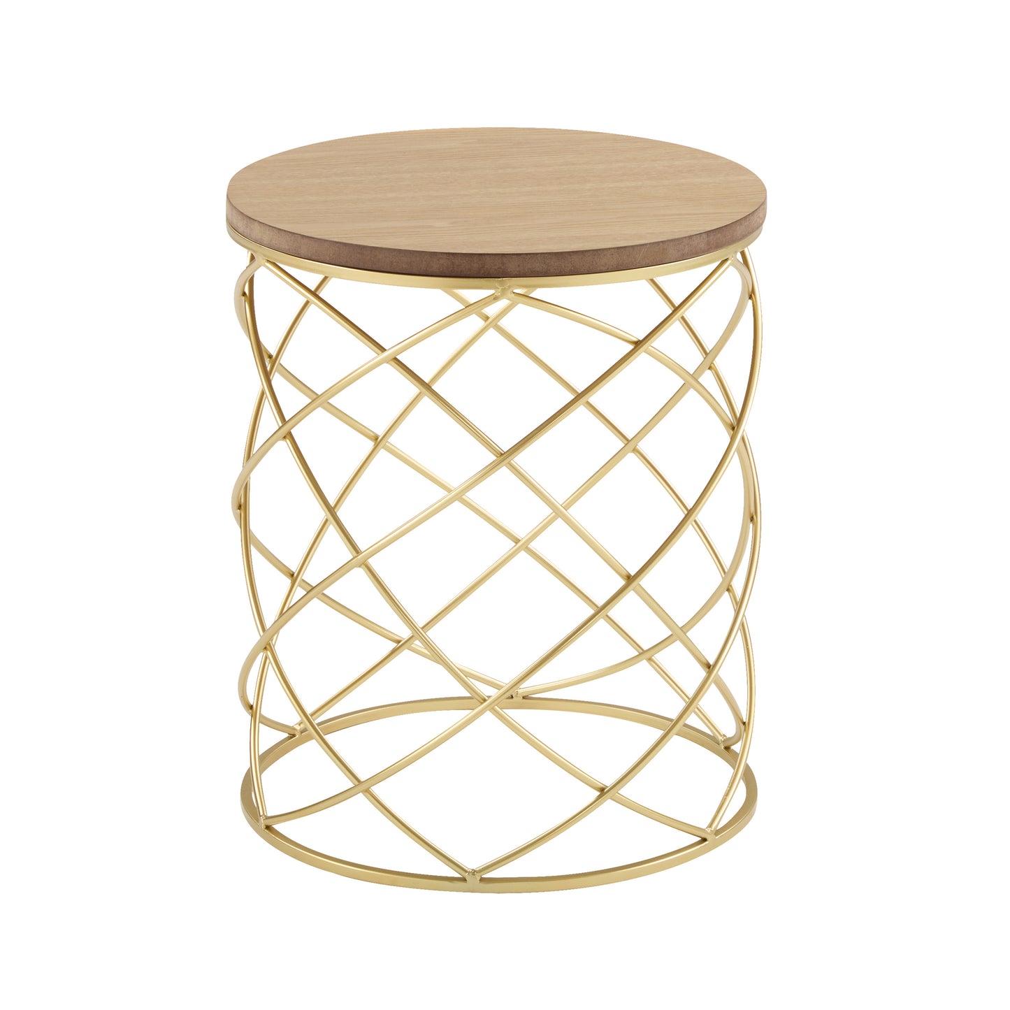 Golden Side table [MDF TOP+ METAL FRAME]