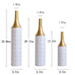Floor Metal Vases Decorated White Metal vases Set of 3 gorgeous home decoration large glazed metal vases 24in/28.7in/33.5in height Livingsource