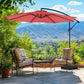 9.8FT Offset Patio Umbrella Hanging Cantilever Umbrella Outdoor Sun Shade with Easy Tilt Adjustment, 8 Ribs, UV Protection for Backyard, Lawn, Garden and Pool Livingsource