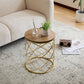 Golden Side table [MDF TOP+ METAL FRAME] Livingsource