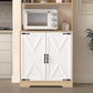 Pantry Cabinet with 2 Doors, 3-Tier Modern Kitchen Cabinet with Shelves, Freestanding Larder Cupboard, Kitchen Pantry Storage Cabinet for Kitchen, Dining Room Livingsource